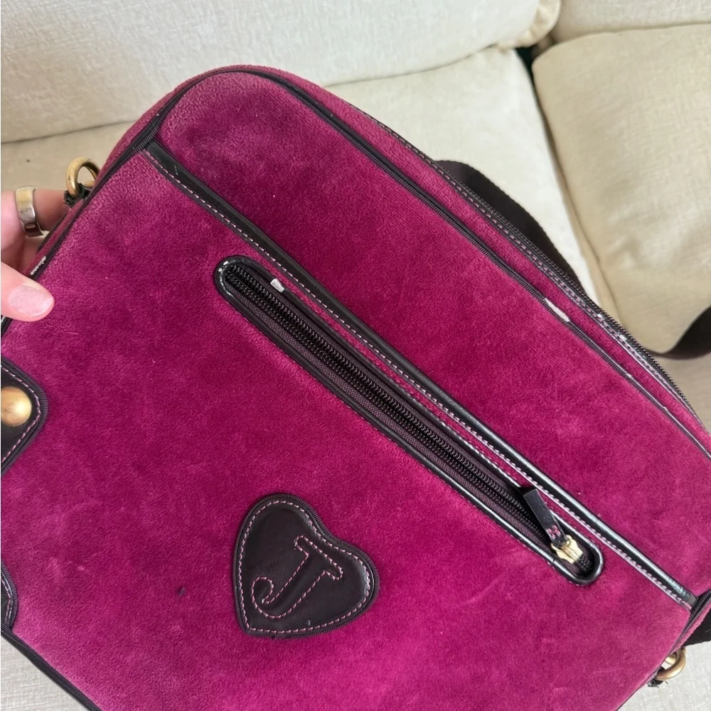 Juicy Couture Fuchsia Laptop Bag with Brown Accents
